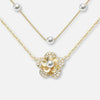 Zlatý náhrdelník s rubom od perly