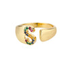 S – Prsten s písmenem – zlatý tón